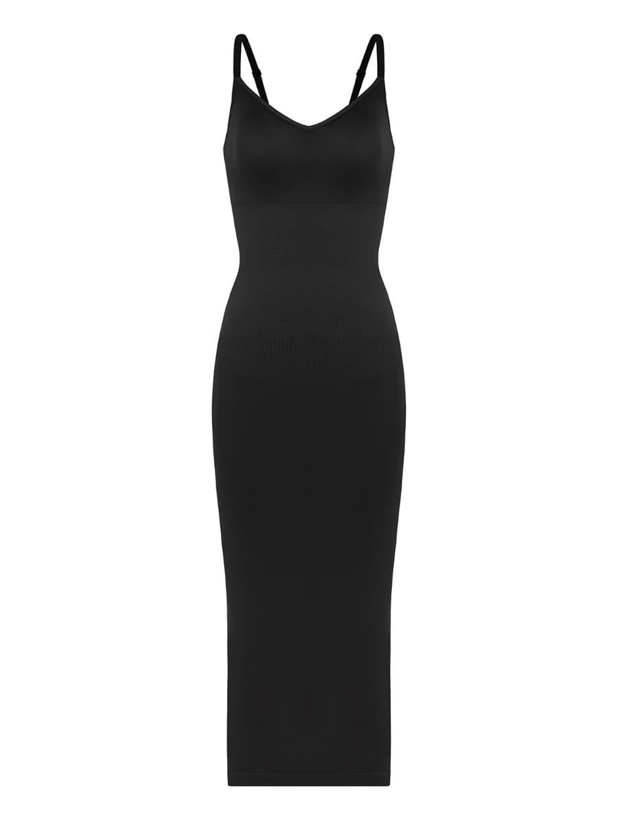 Wholesale Seamless Spaghetti Strap V-neck Maxi Shaper Dress
