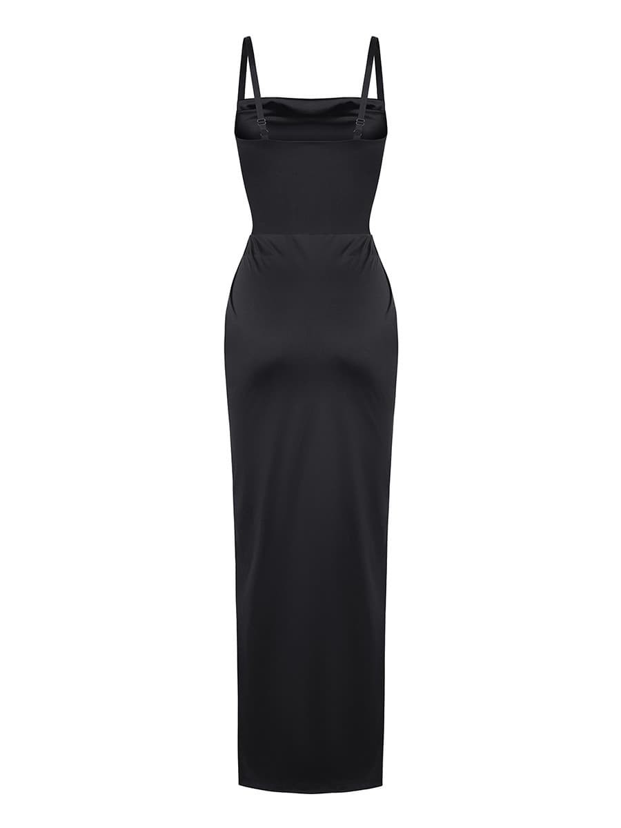 Built-in Corset Bodysuit Pleated Skirt Two-Piece Set with Removable Coasters
