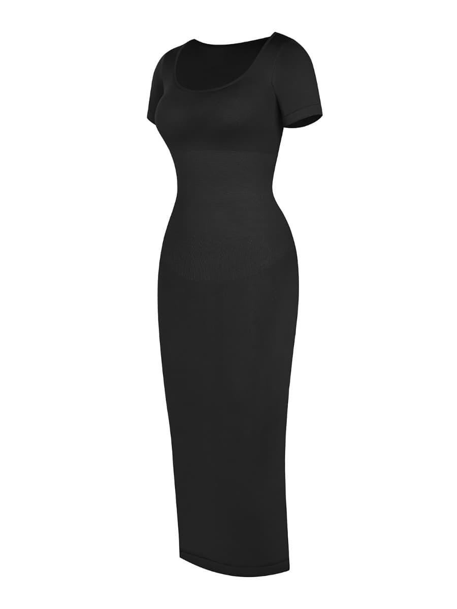 Fashion Seamless Eco-Friendly Back Slit Outer Shaping Dress With Removable Cups