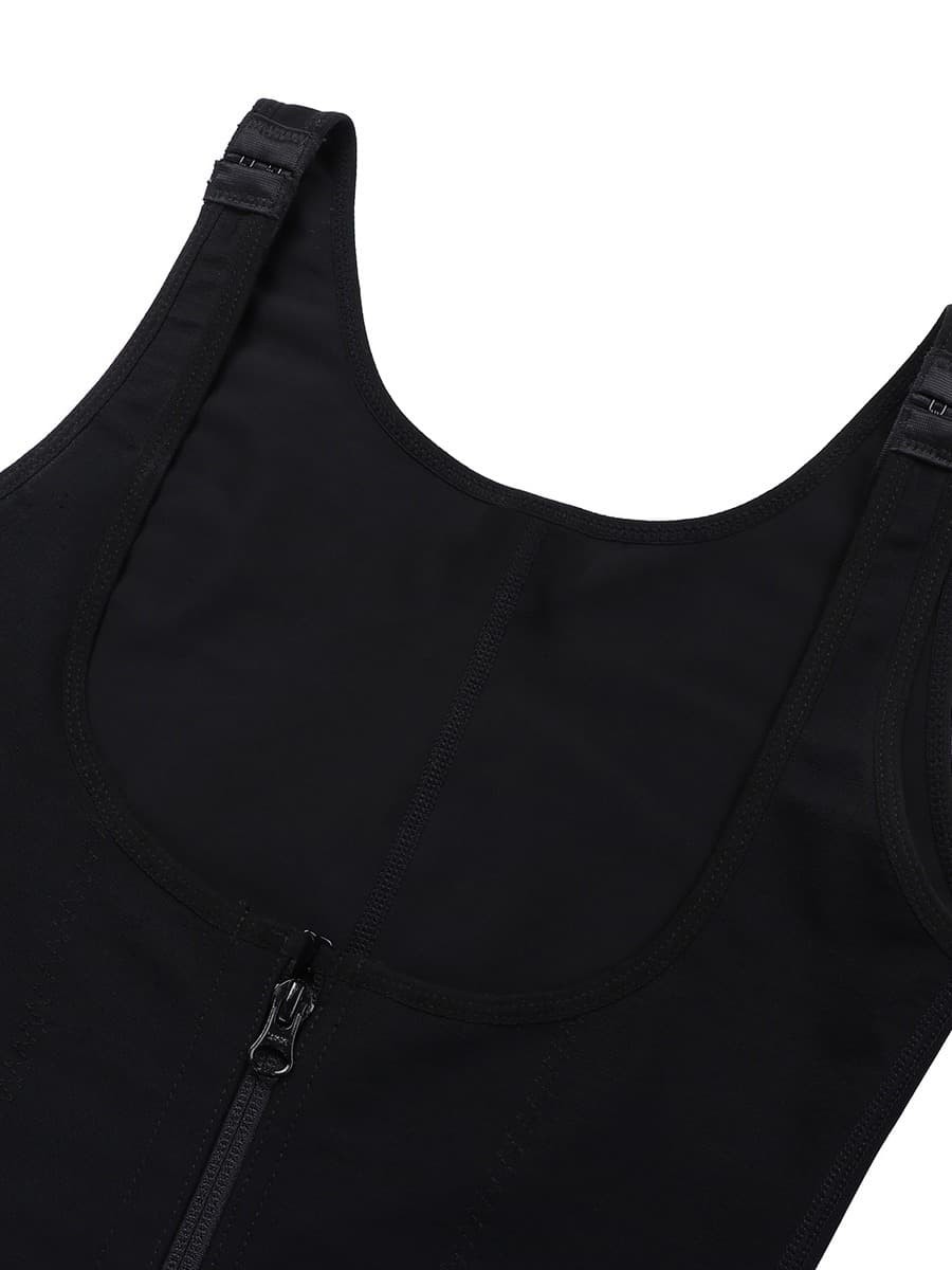 Fashion Black Underbust Full Body Shaper Plus Size Zipper For Women