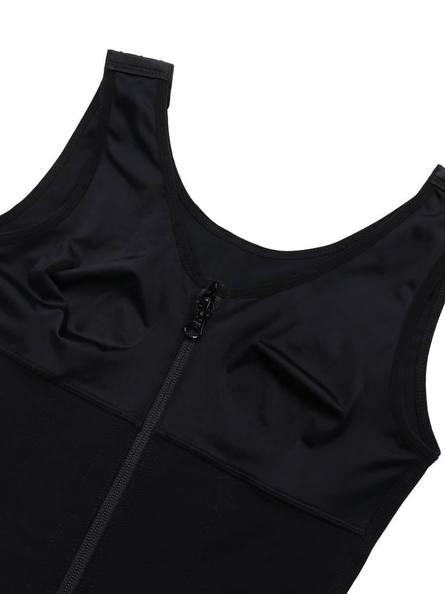 Black Full Body Shaper Lace Trim Large Size Elastic