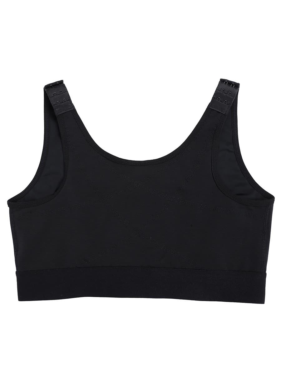 Figure Shaper Black Big Size Posture Corrector Bra Hooks Visual Effect