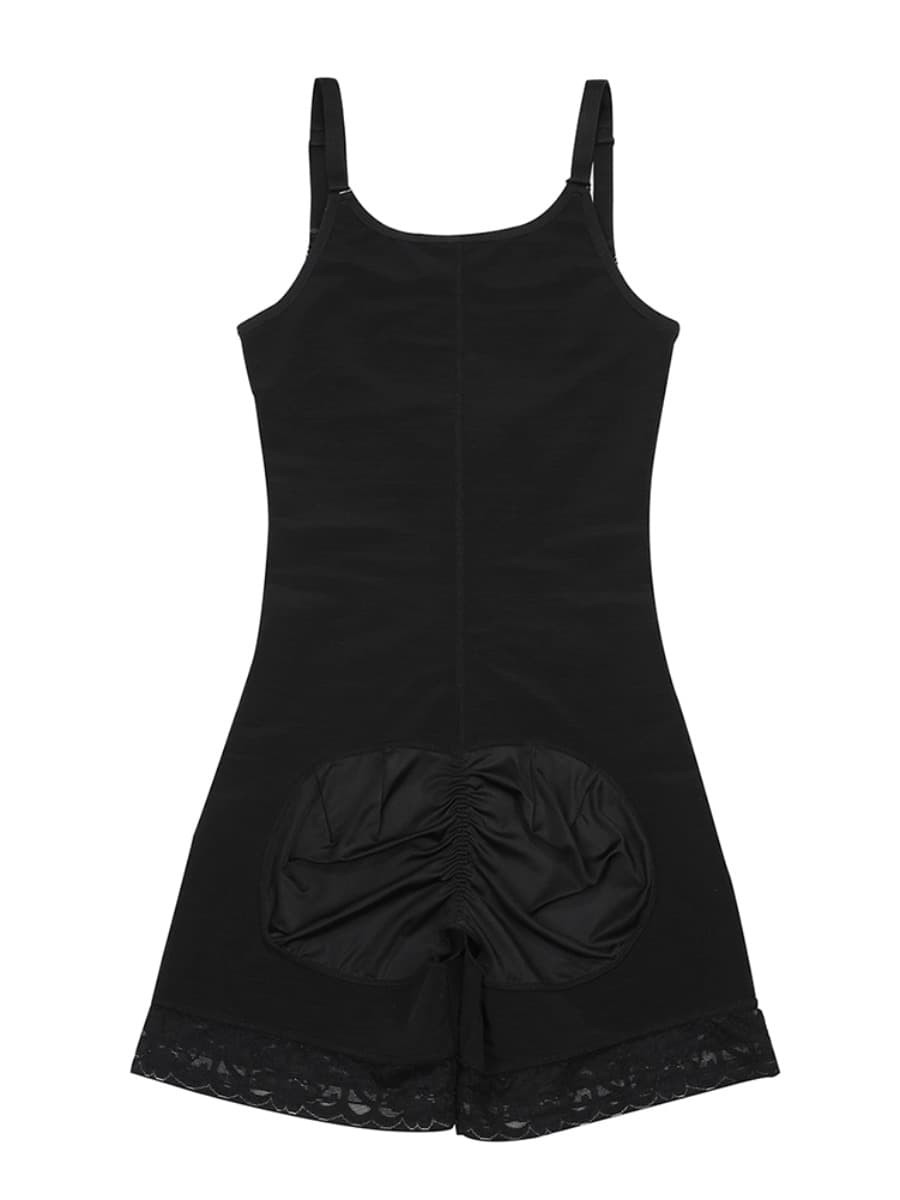 Black Adjustable Straps Underbust Compression Full Body Shapewear