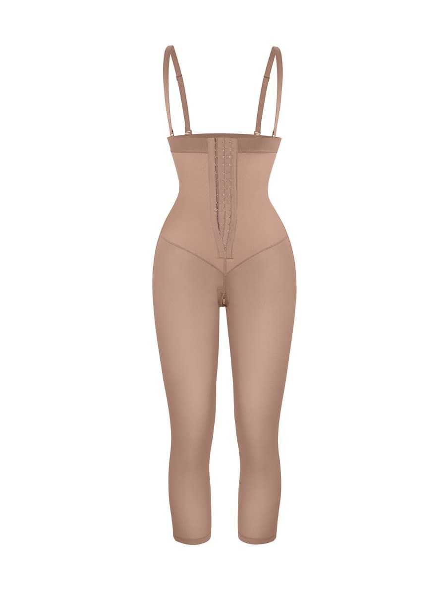 Open Bust Tummy Control Shapewear with Adjustable Straps