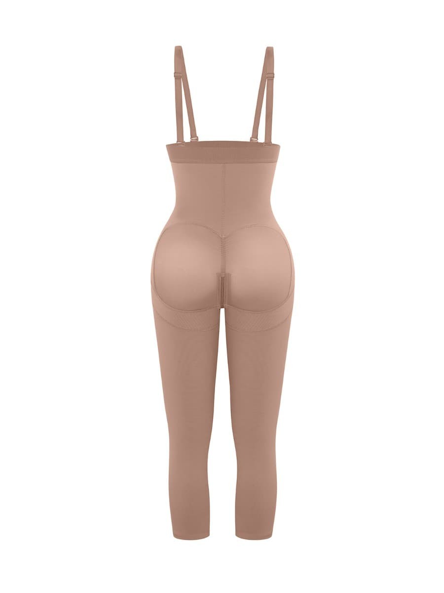 Open Bust Tummy Control Shapewear with Adjustable Straps