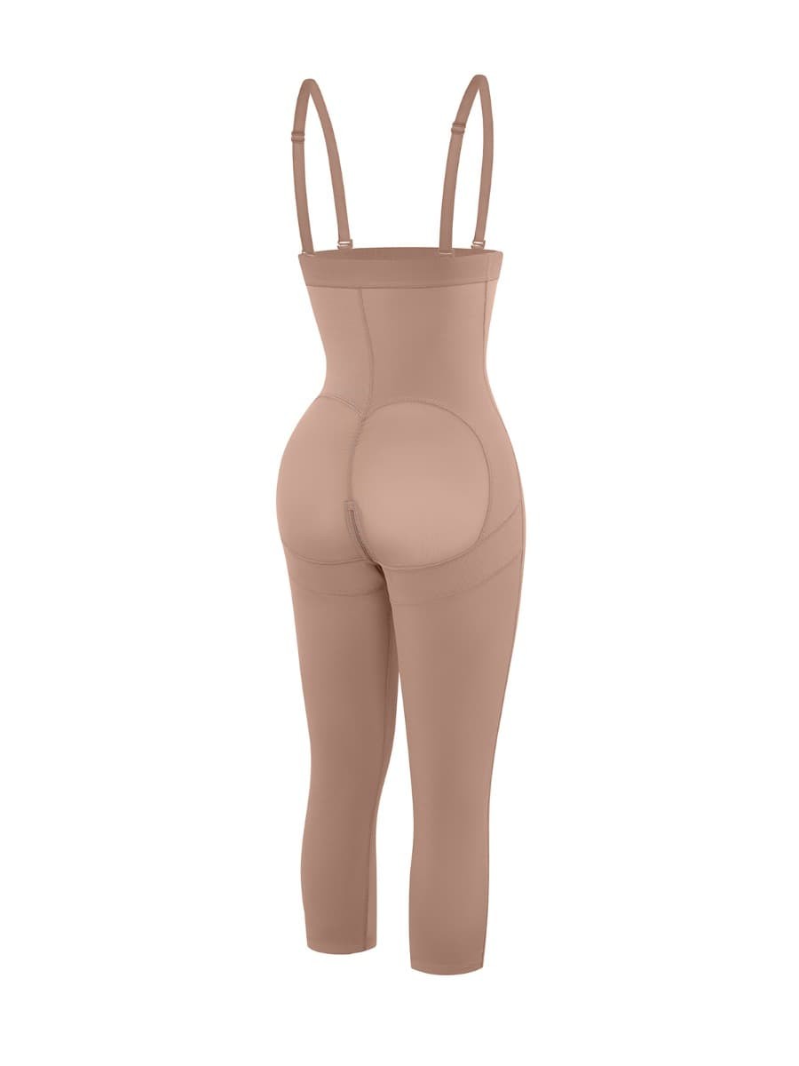 Open Bust Tummy Control Shapewear with Adjustable Straps