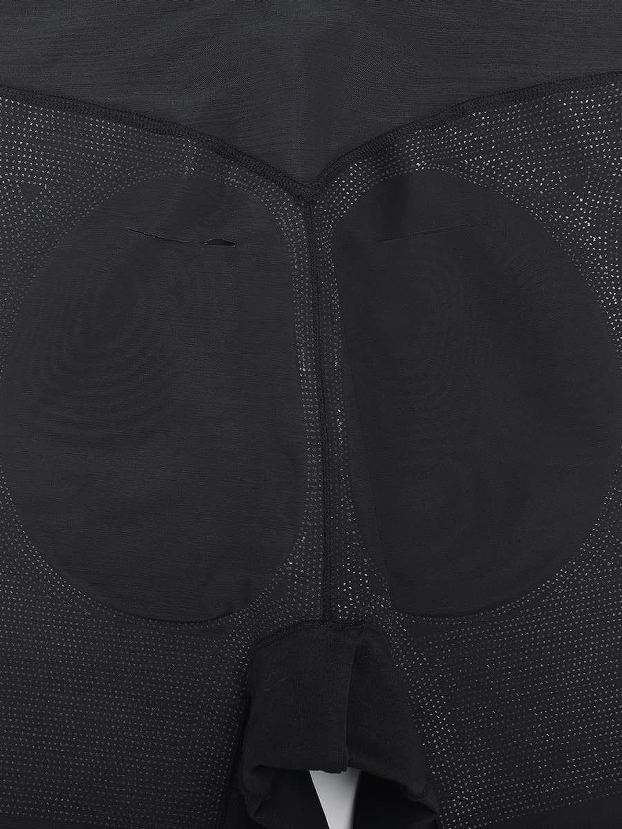 Plunge Low-Back Mid-Thigh Shapewear With Removable Hip Pads