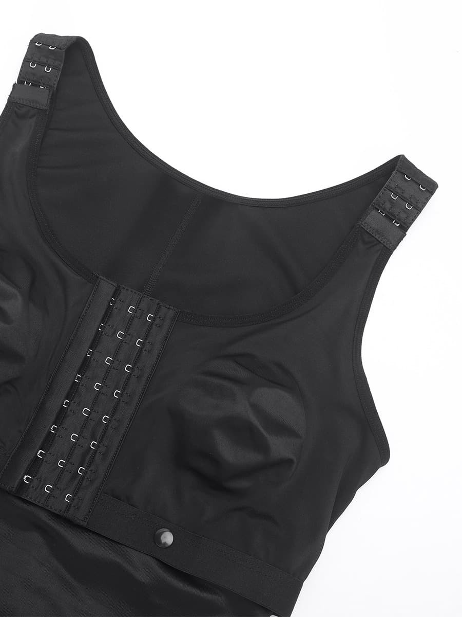 Post-Operative Breast-Covering Side-Zip One-Piece Bodysuit