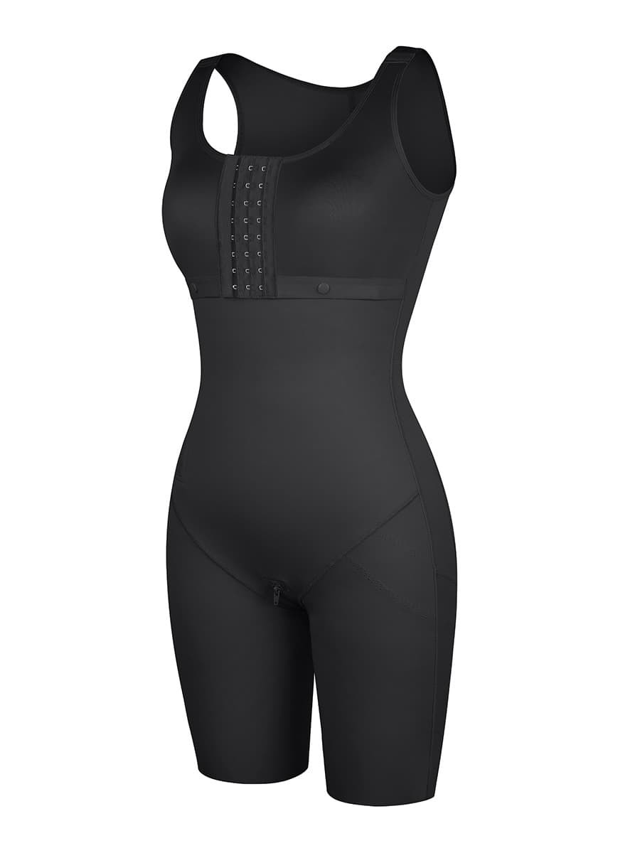 Post-Operative Breast-Covering Side-Zip One-Piece Bodysuit