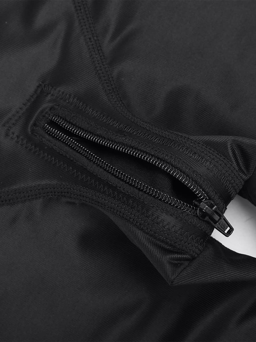 Post-Operative Breast-Covering Side-Zip One-Piece Bodysuit