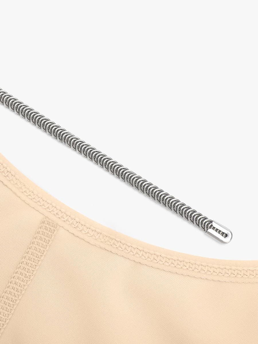 Fashion Post-Operative Breast-Covering Side-Zip One-Piece Bodysuit