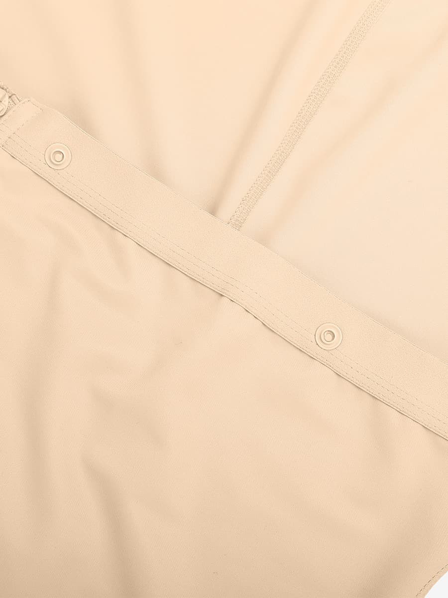 Fashion Post-Operative Breast-Covering Side-Zip One-Piece Bodysuit