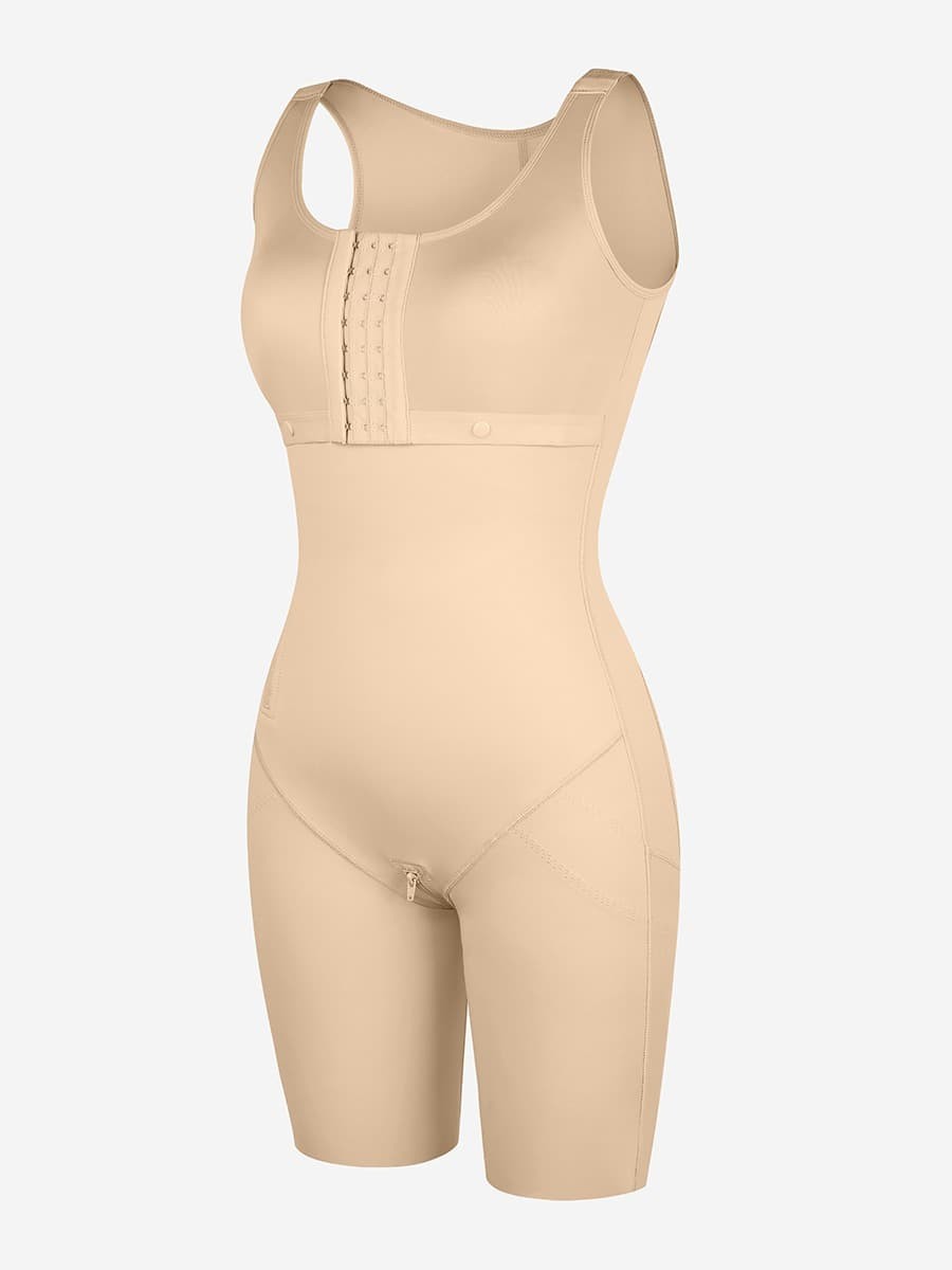Fashion Post-Operative Breast-Covering Side-Zip One-Piece Bodysuit