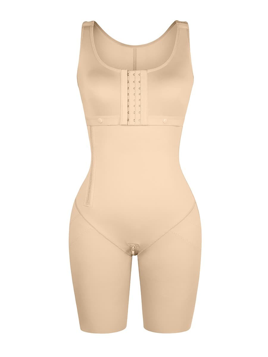 Fashion Post-Operative Breast-Covering Side-Zip One-Piece Bodysuit