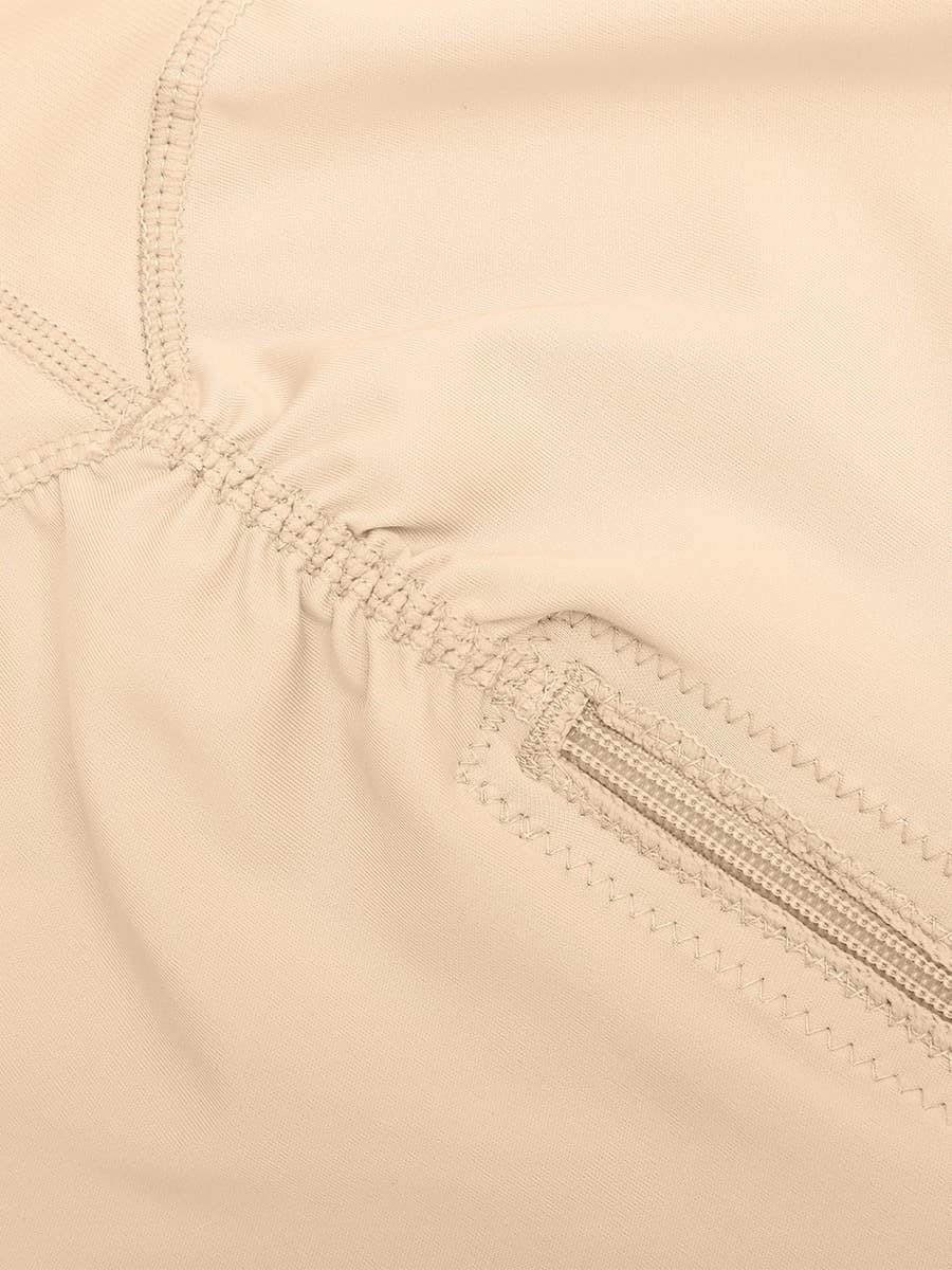 Fashion Post-Operative Breast-Covering Side-Zip One-Piece Bodysuit