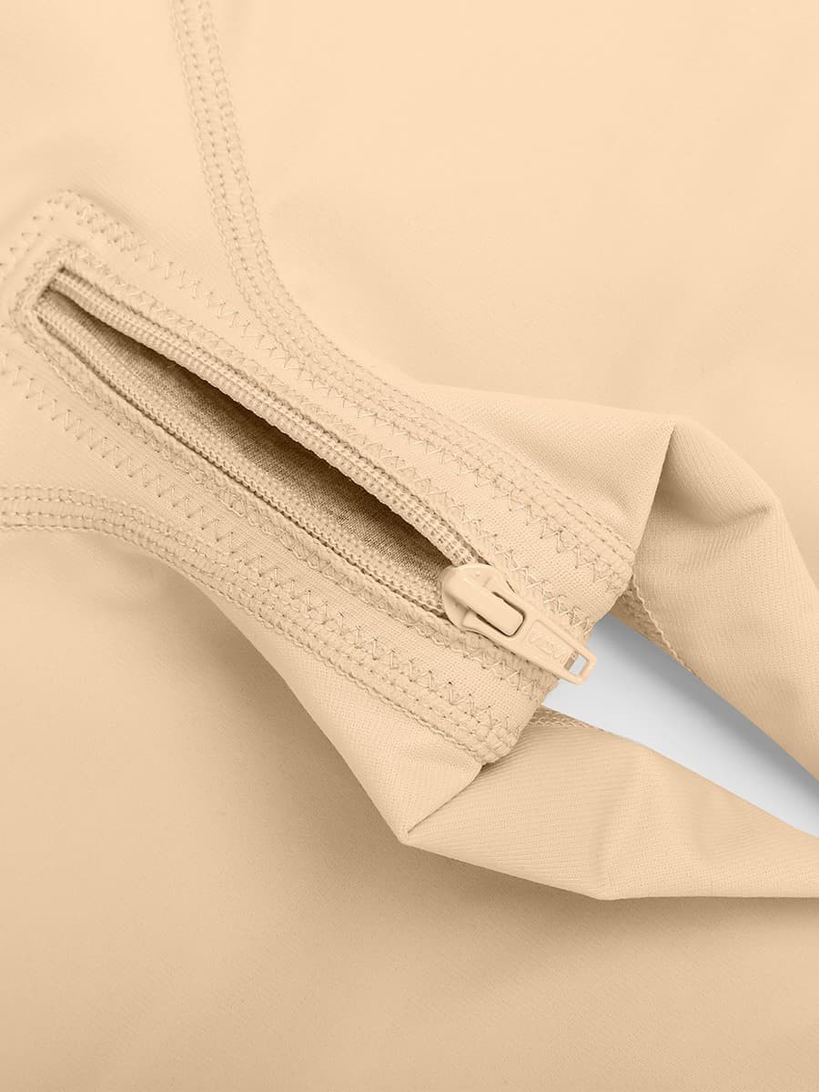 Fashion Post-Operative Breast-Covering Side-Zip One-Piece Bodysuit