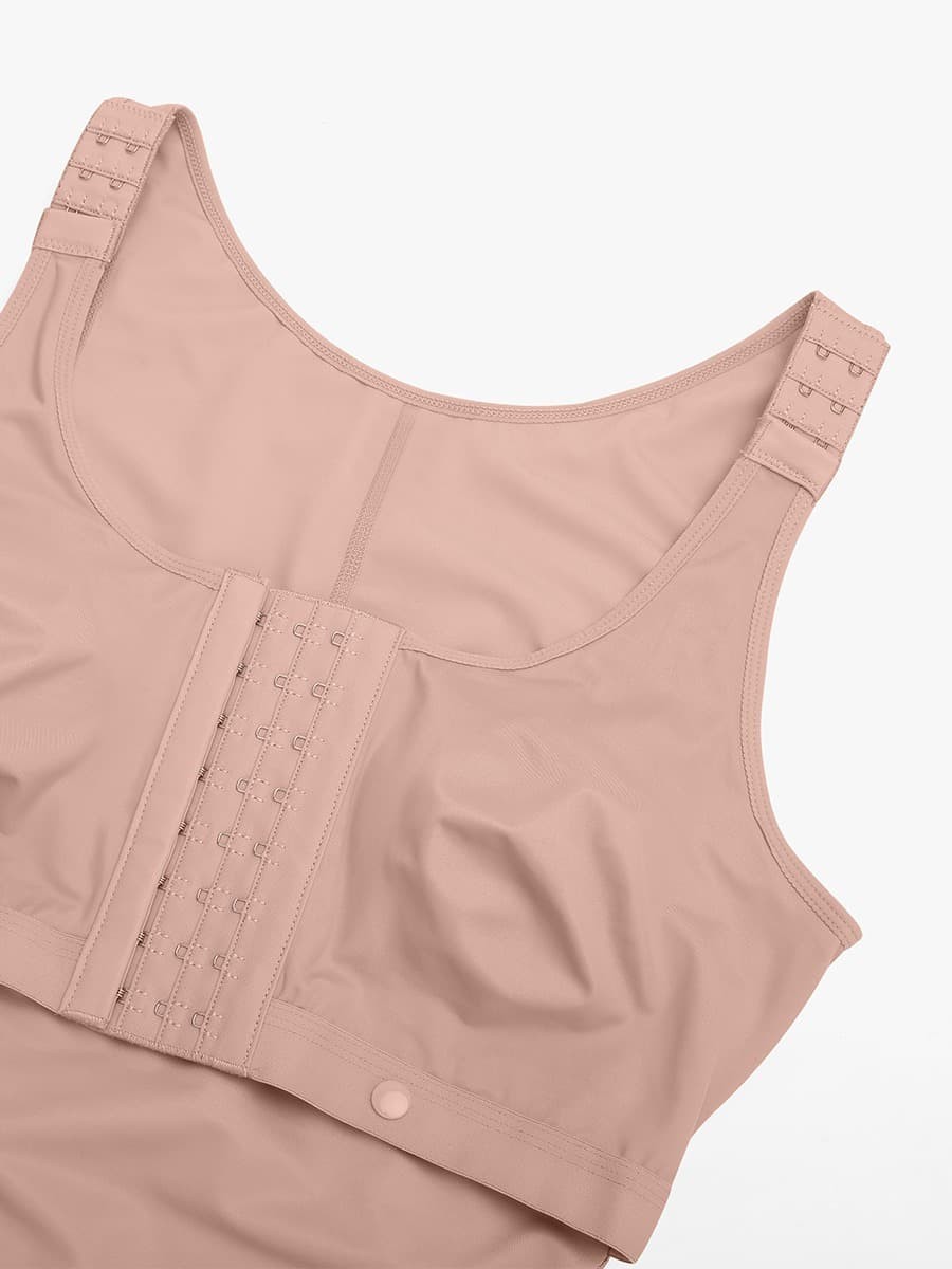 New Fashion Post-Operative Breast-Covering Side-Zip One-Piece Bodysuit