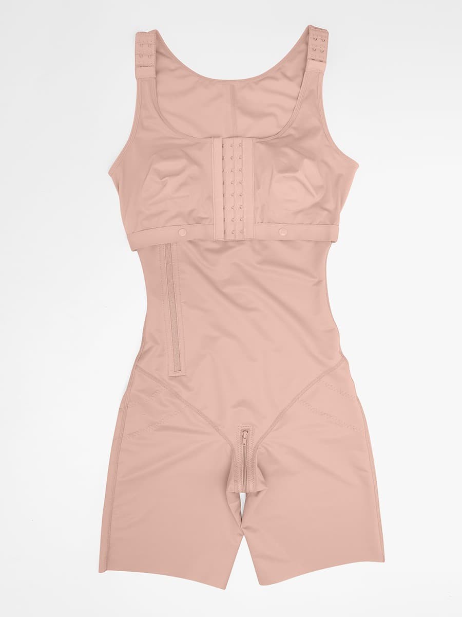 New Fashion Post-Operative Breast-Covering Side-Zip One-Piece Bodysuit