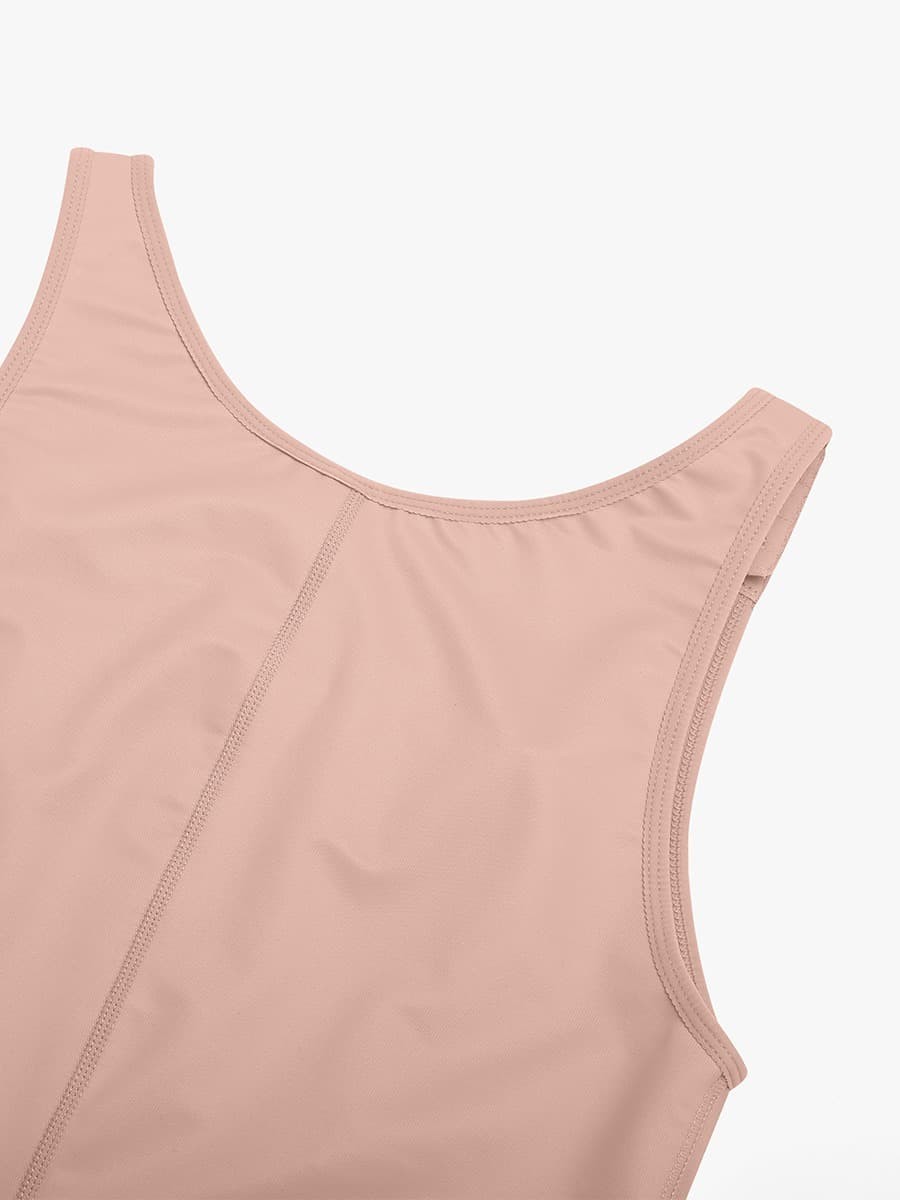 New Fashion Post-Operative Breast-Covering Side-Zip One-Piece Bodysuit