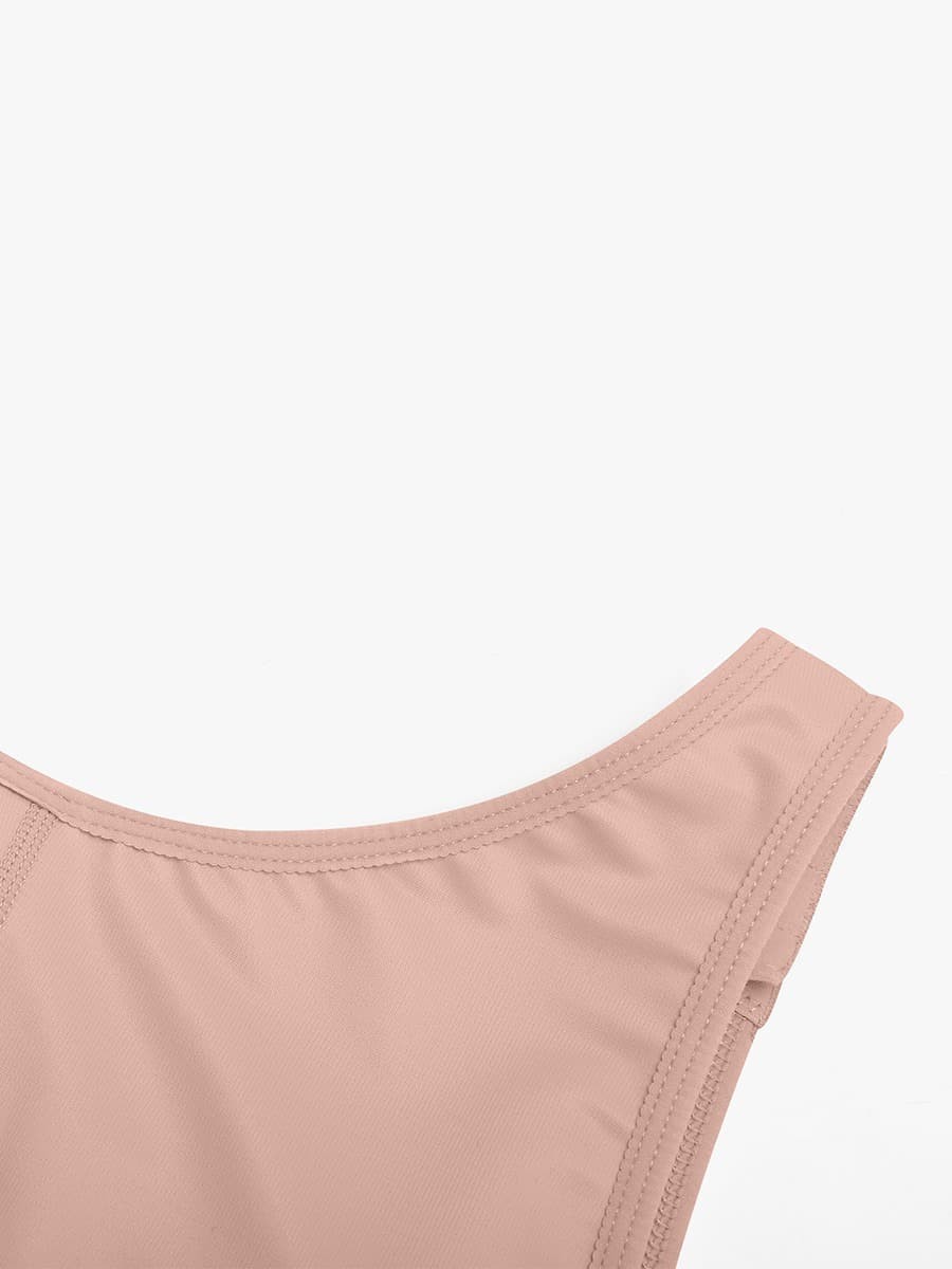 New Fashion Post-Operative Breast-Covering Side-Zip One-Piece Bodysuit