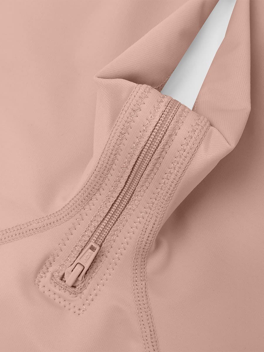 New Fashion Post-Operative Breast-Covering Side-Zip One-Piece Bodysuit
