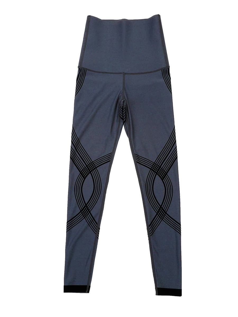 Deep Gray 3D Print Shapewear Pants High Waist Weight Loss