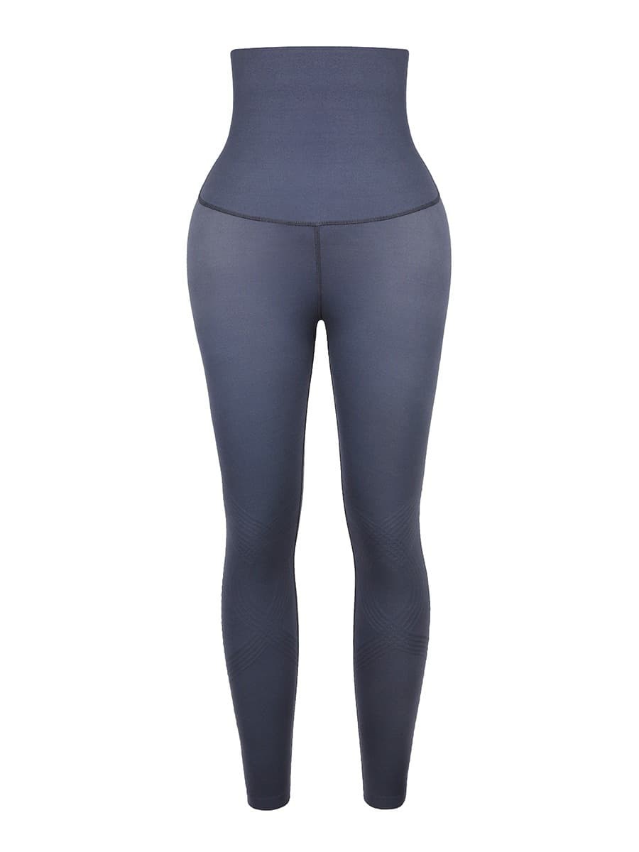 Deep Gray 3D Print Shapewear Pants High Waist Weight Loss