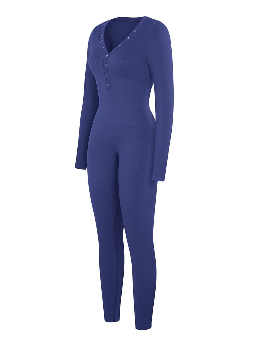 Seamless Deep V-neck Tummy Control Jumpsuit