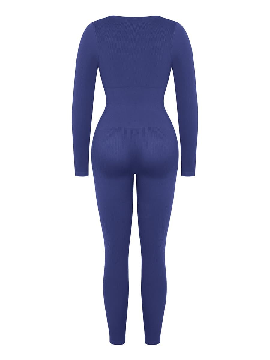 Seamless Deep V-neck Tummy Control Jumpsuit