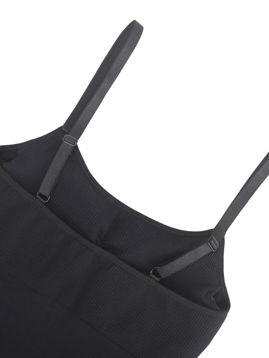 Seamless Tummy Control Jumpsuit Removable cup pads