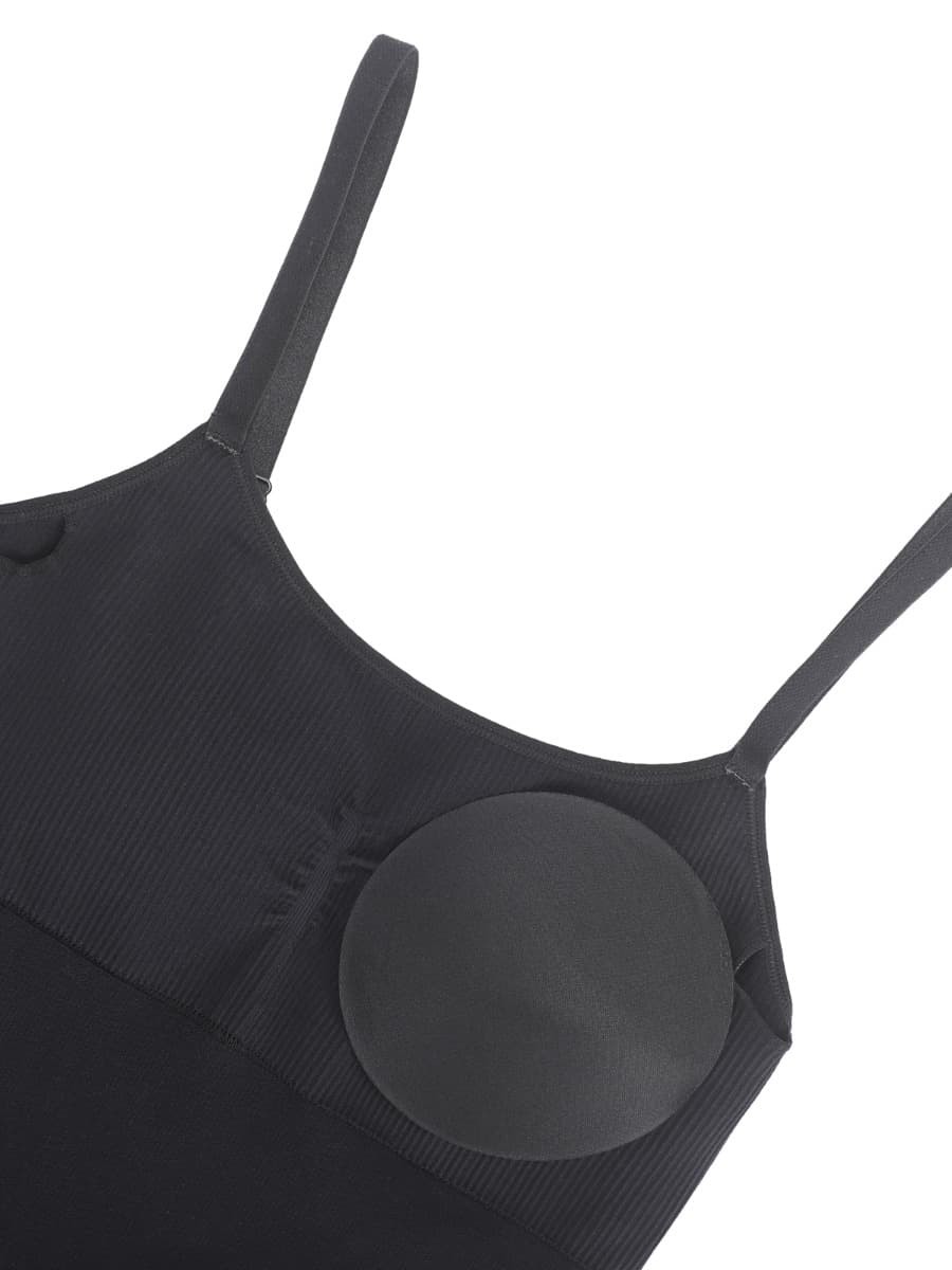 Seamless Tummy Control Jumpsuit Removable cup pads