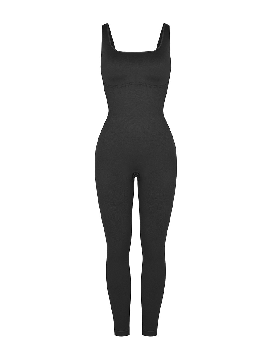 Seamless Square Neck U-Shaped Back Design Shaping Jumpsuit