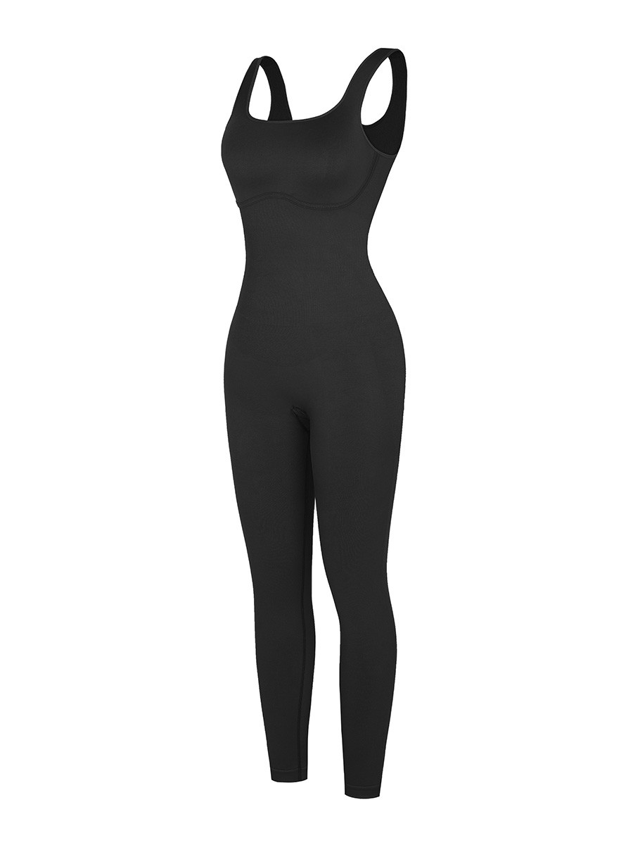 Seamless Square Neck U-Shaped Back Design Shaping Jumpsuit