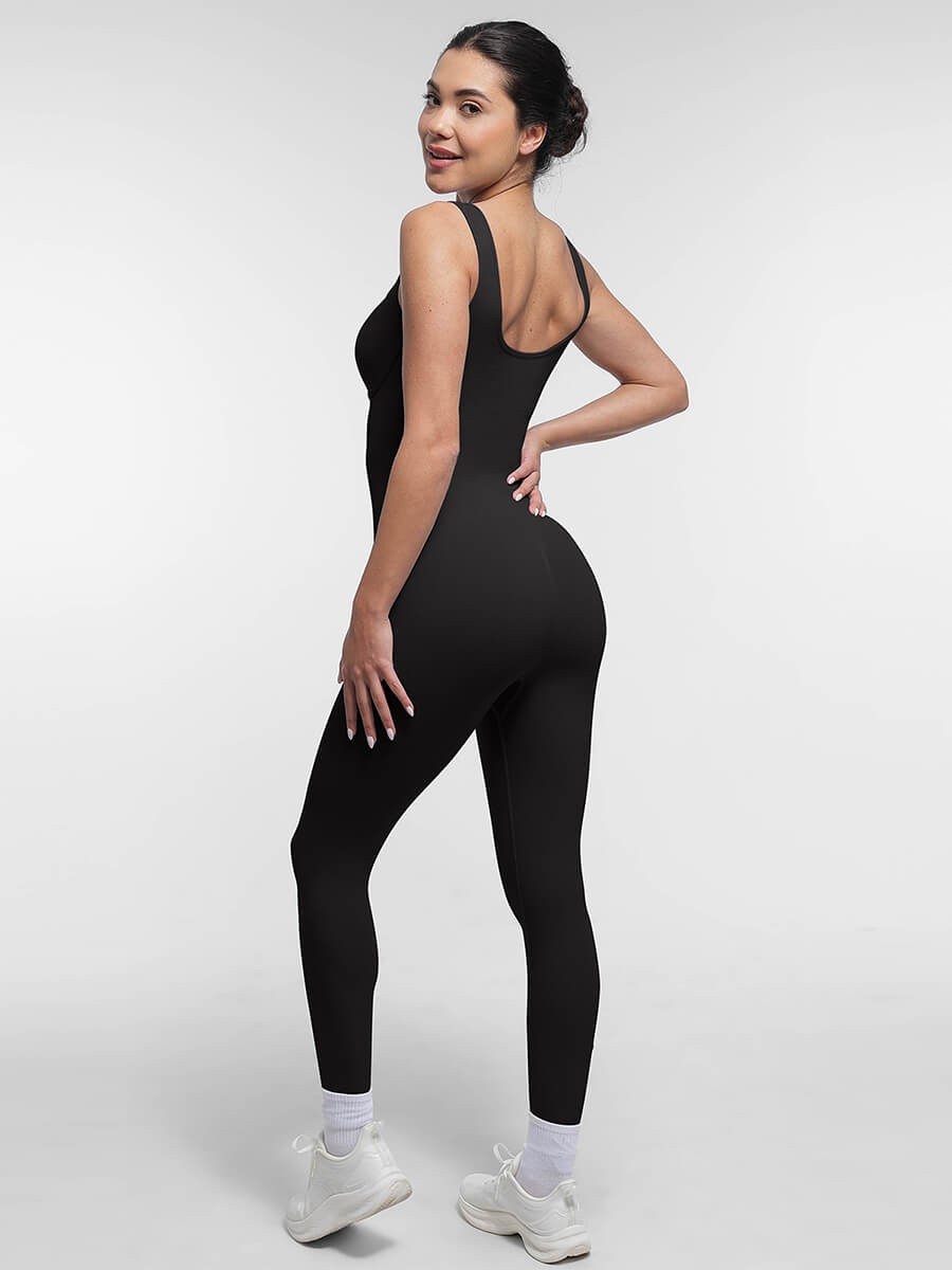 Seamless Square Neck U-Shaped Back Design Shaping Jumpsuit
