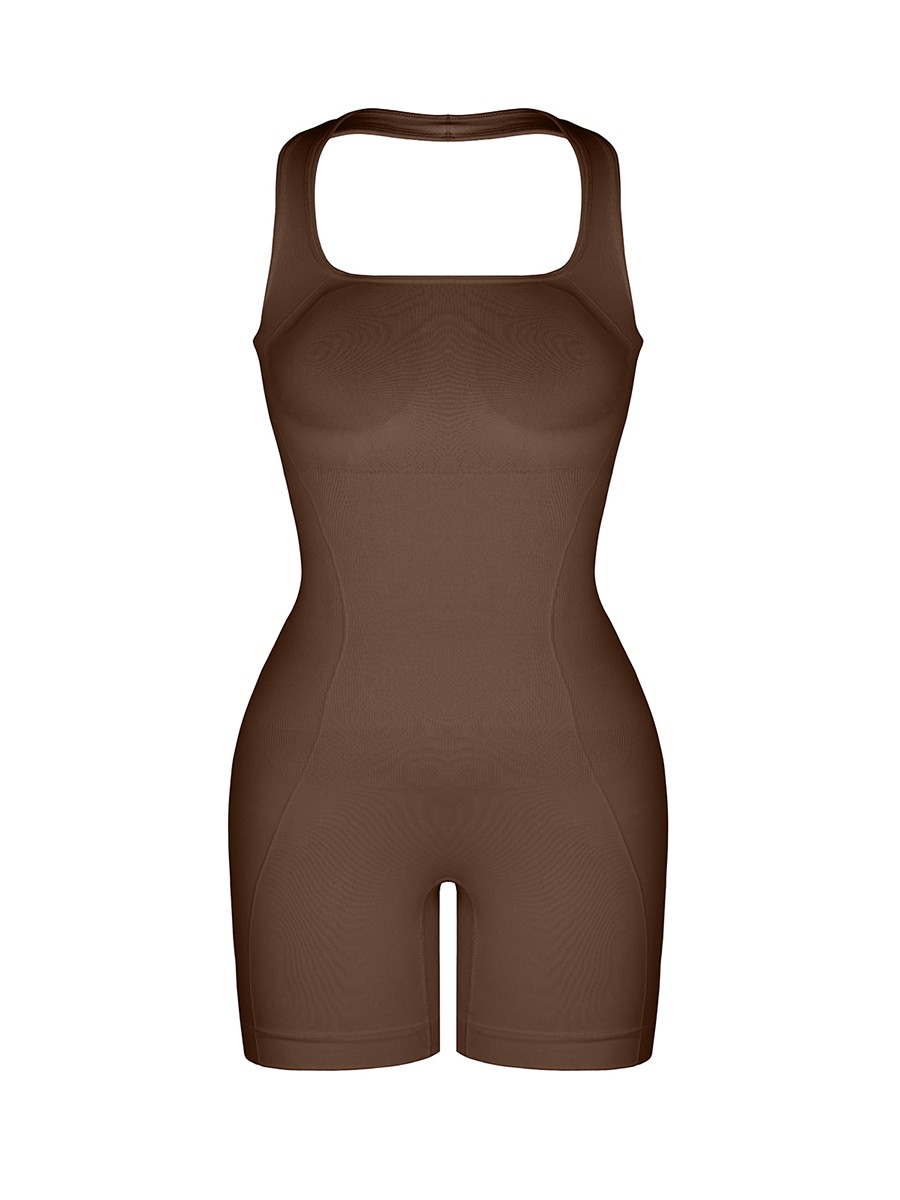 Halter Neck Seamless Eco-friendly Waist Shaping Jumpsuit