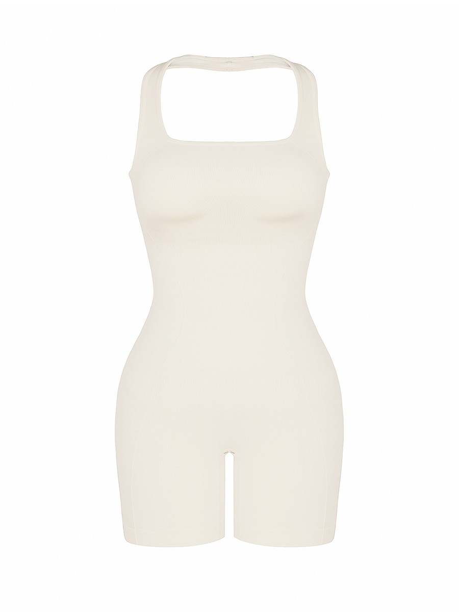 Eco-friendly Seamless Halter Neck Waist Shaping Jumpsuit