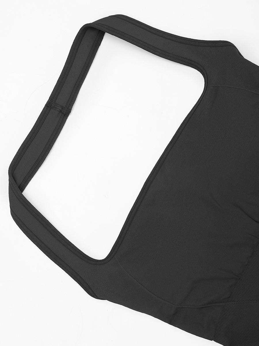 Black Seamless Eco-friendly Halter Neck Jumpsuit