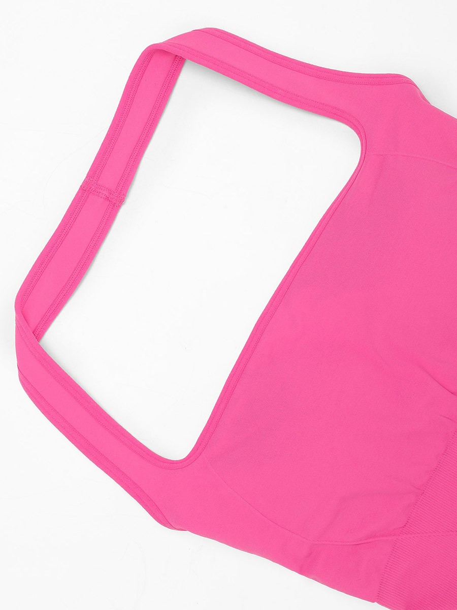 Pink Seamless Eco-friendly Fabric Halter Neck Waist Shaping Jumpsuit