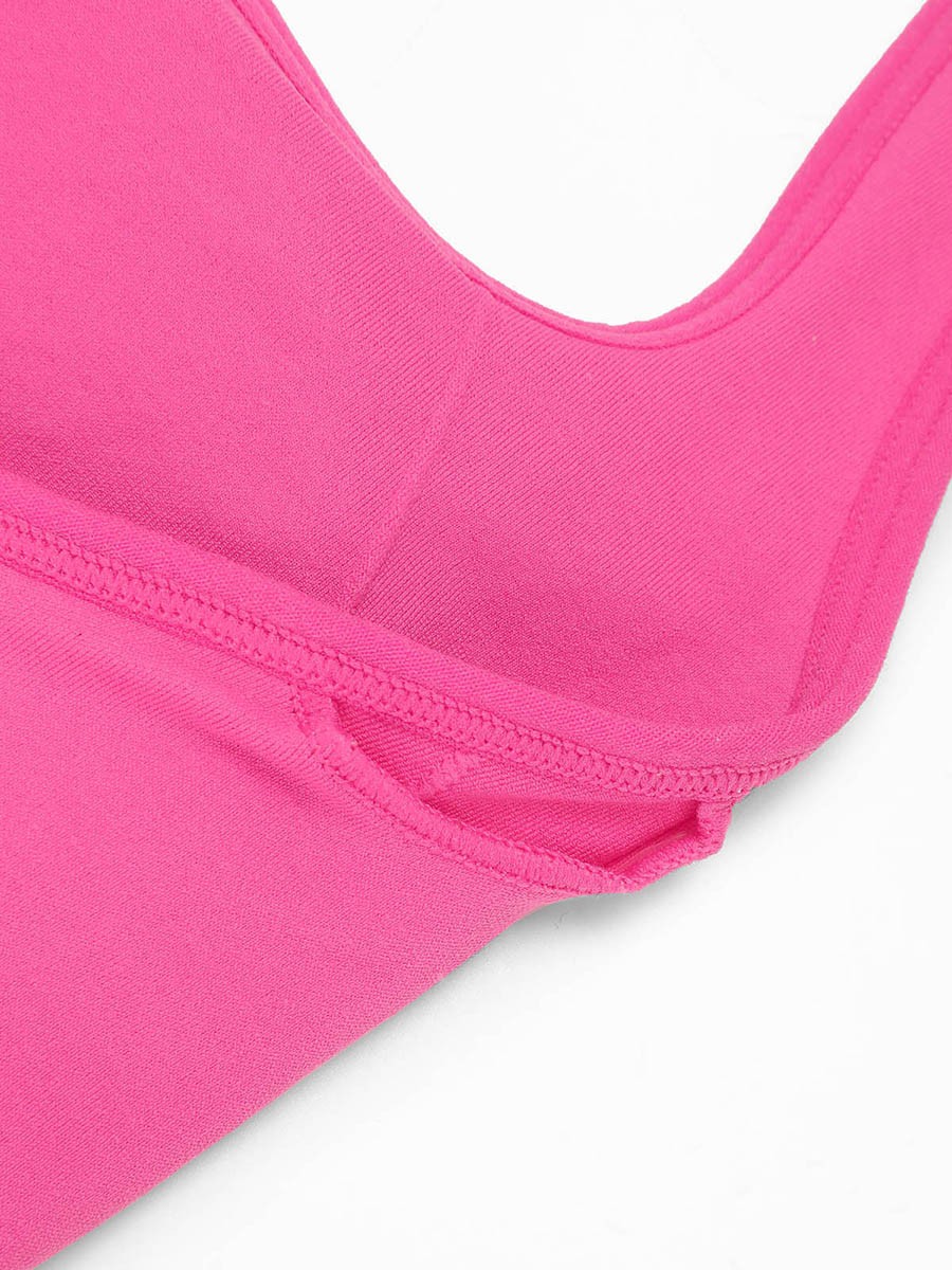 Pink Seamless Eco-friendly Fabric Halter Neck Waist Shaping Jumpsuit