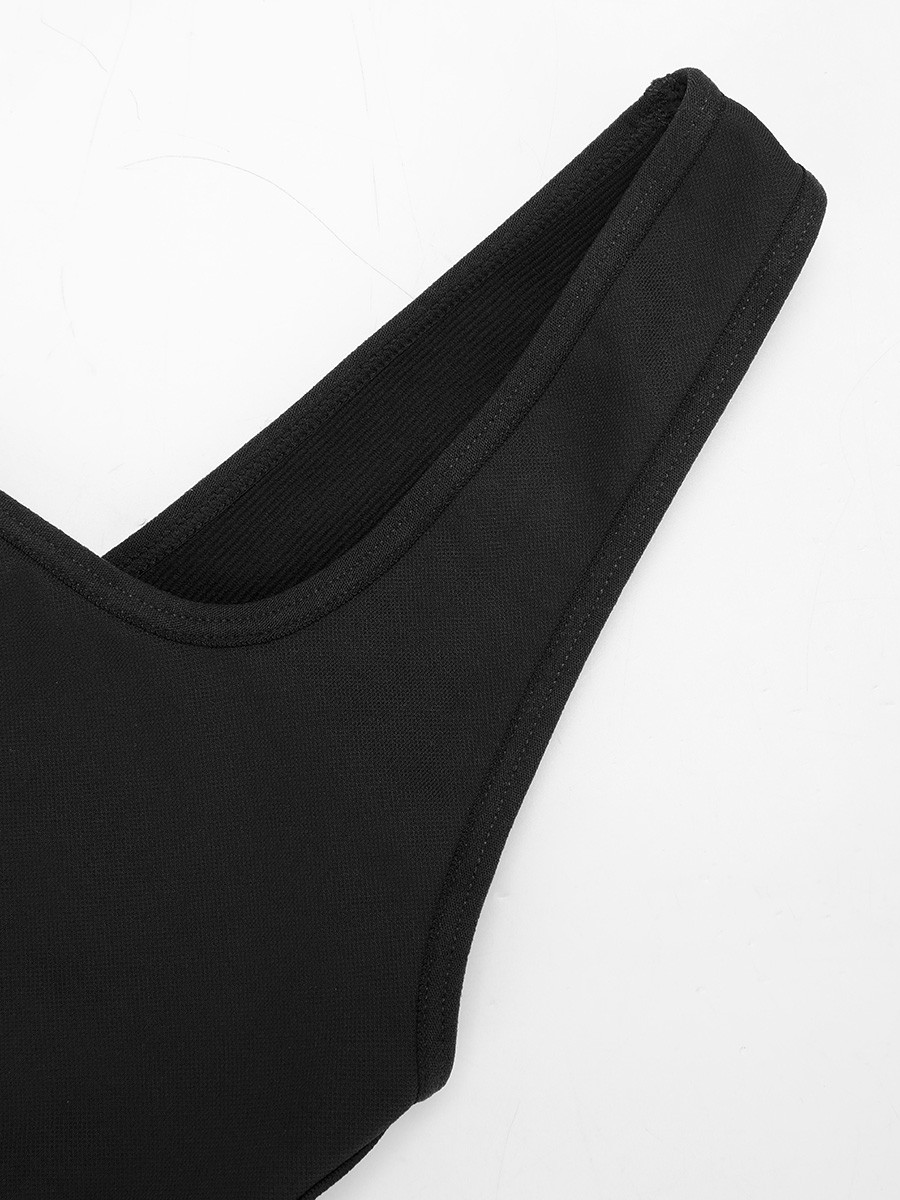 Fashion Seamless Square Neck U-Back Flared Jumpsuit