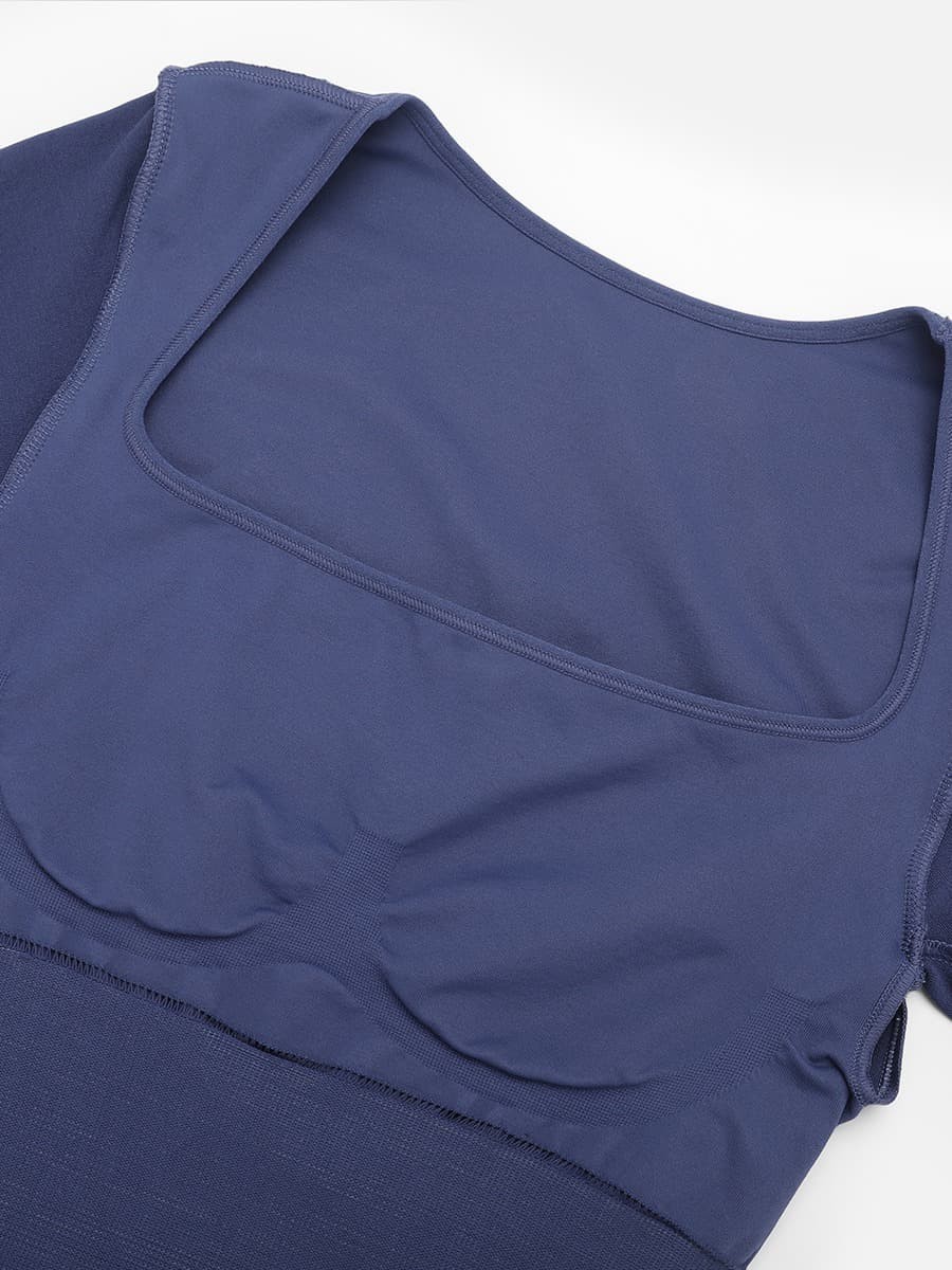 Seamless Inverted T-shoulder one-piece Flared Jumpsuit