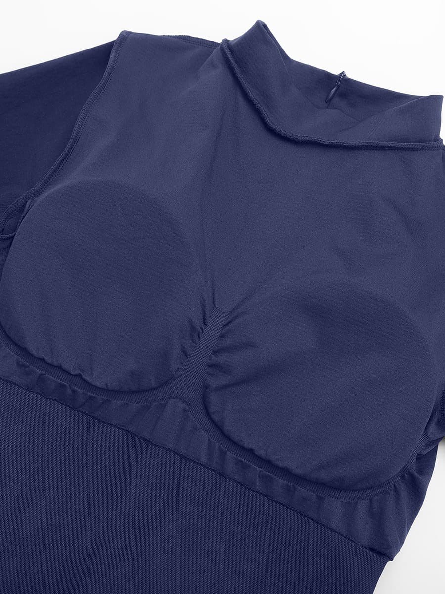 Fashion Seamless Turtleneck Jumpsuit with Removable Cups