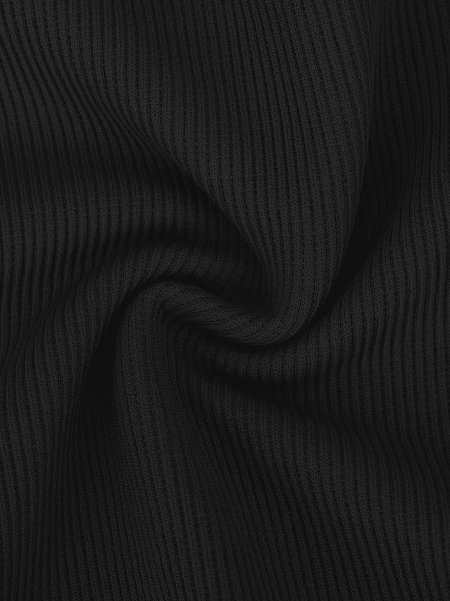 Black Color Deep V Tummy Control Waist Cinching Catsuit