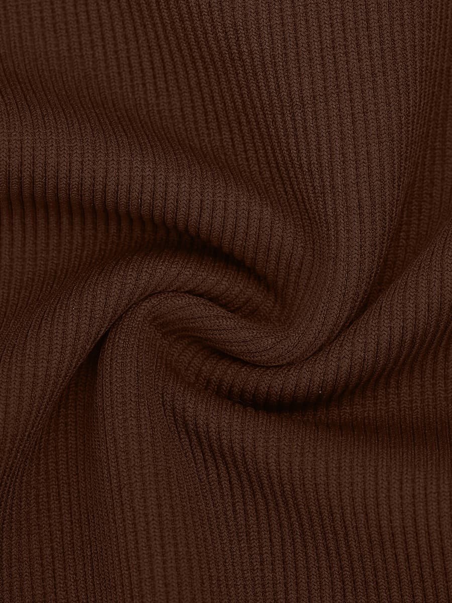 Brown Deep V Seamless Tummy Control Waist Cinching Catsuit