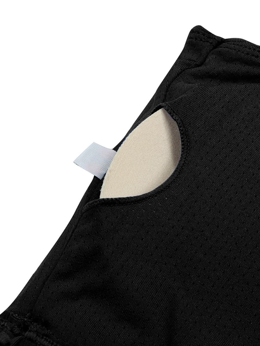 Body Hugging Black Jacquard High Waist Crop Sports Suit Stretched