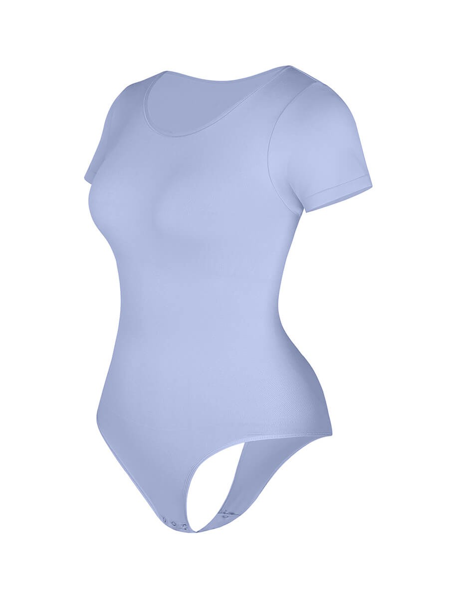 New Fashion Round neck Short Sleeve Seamless Shapewear Bodysuit