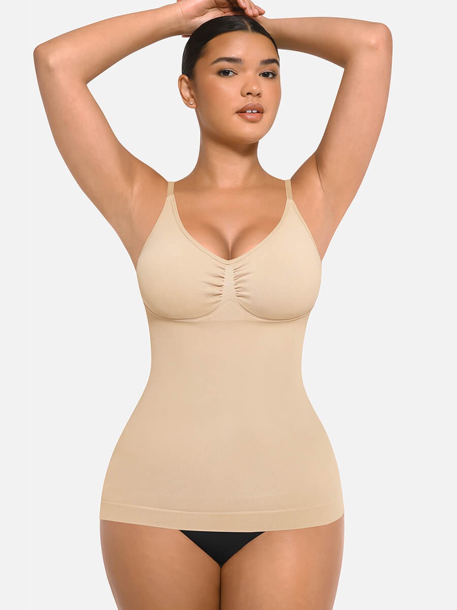 Seamless Bust Support Waist and Abdomen Control Shape Tank Top for Women