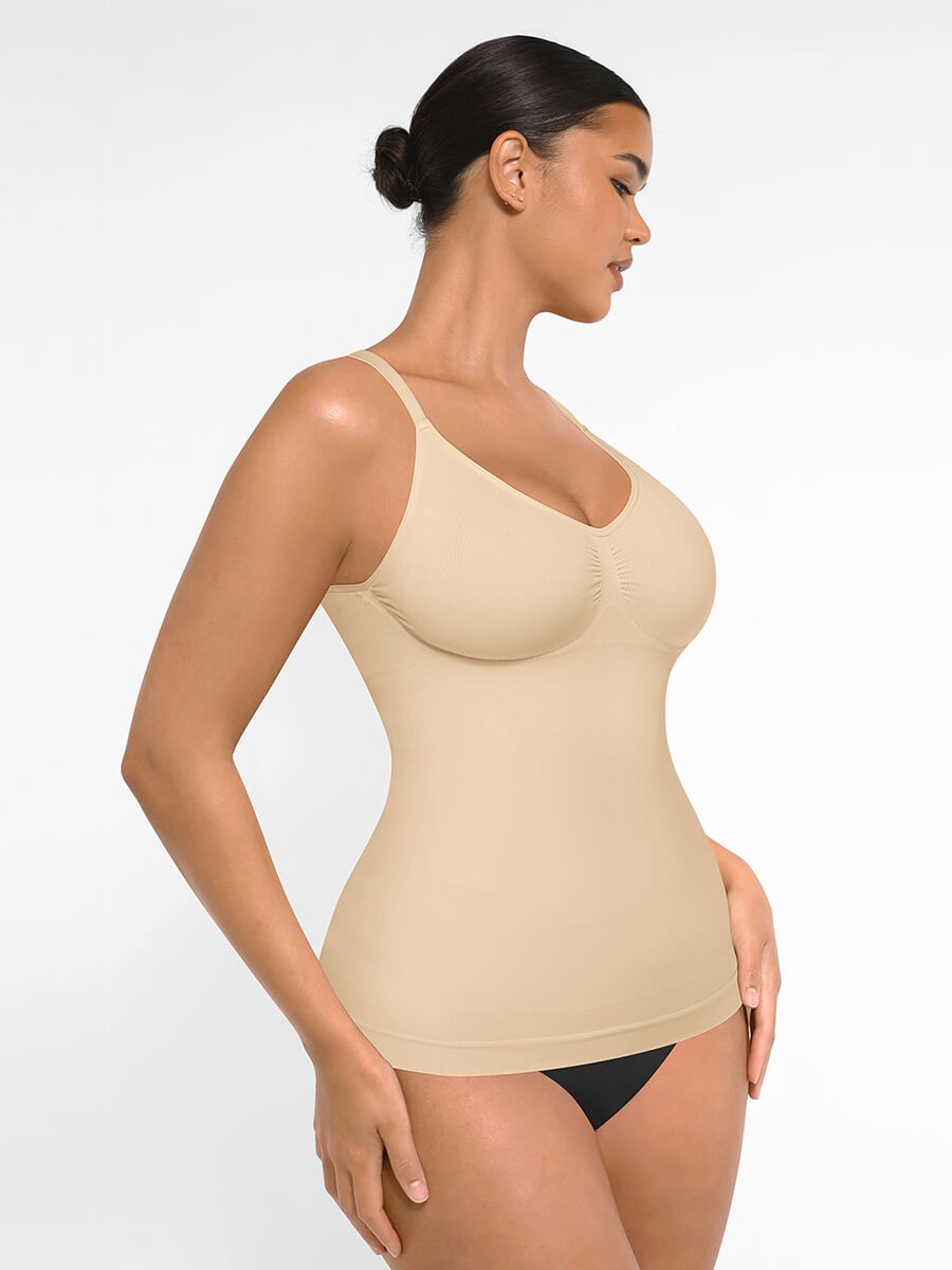 Seamless Bust Support Waist and Abdomen Control Shape Tank Top for Women