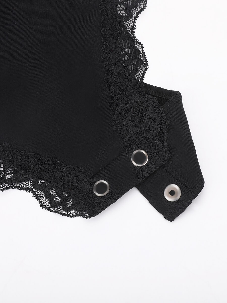 New Seamless lace cami Waist Abdomen Shaping Thong Bodysuit