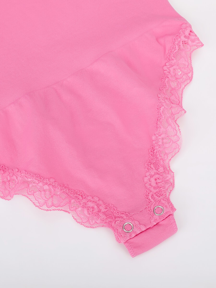 Seamless lace cami Waist Abdomen Shaping Thong Bodysuit